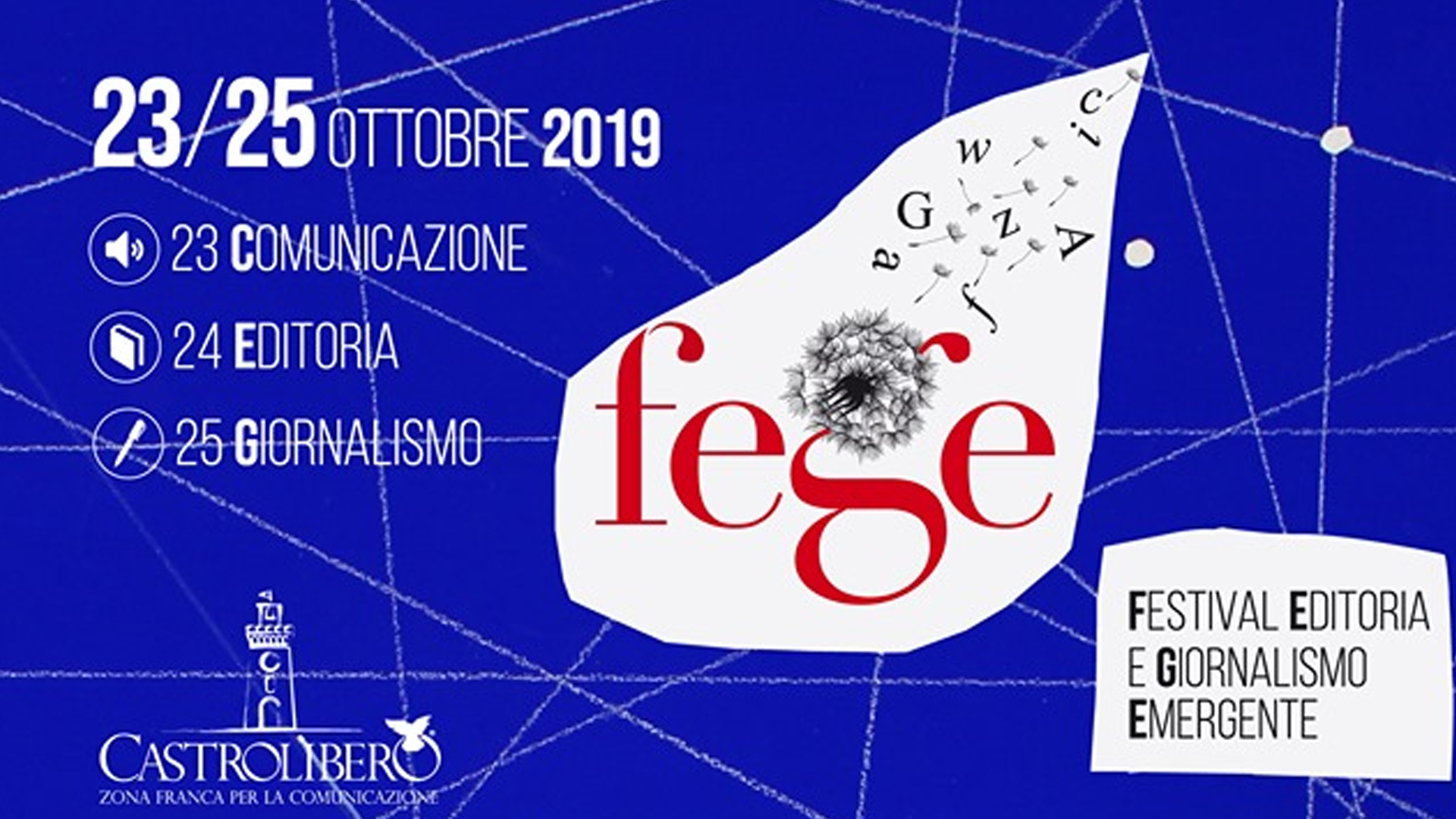 Fege, torna il festival. L'edizione 2019 dal 23 al 25 ottobre
